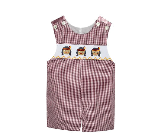 SEMINOLE GArnet/Gold Smocked Shortall