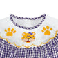 TIGER Purple/Gold Smocked Bubble