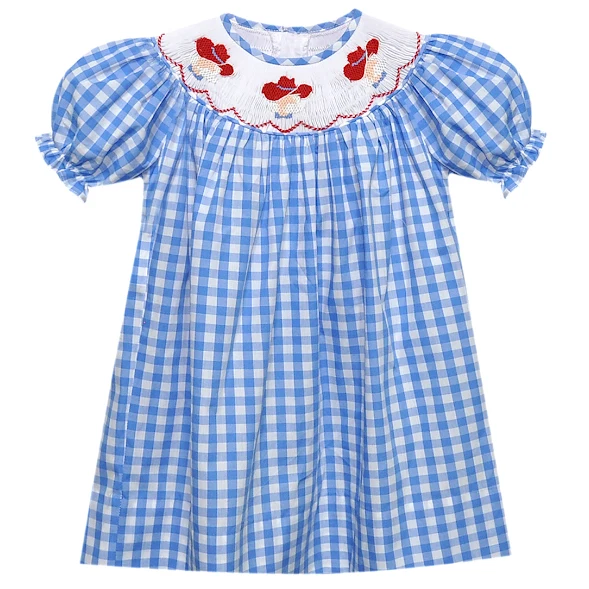 REBEL Blue/Red Smocked Bishop