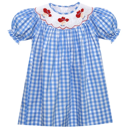 REBEL Blue/Red Smocked Bishop