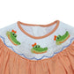 Gator Orange/Blue Smocked Bishop Girl Bubble