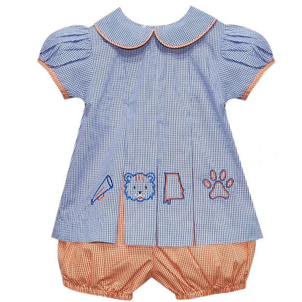 Tiger Navy/Orange 4 Logo Bloomer Set