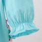 BLUE CHRISTMAS SANTA CLAUS APPLIQUE RUFFLE BUBBLE