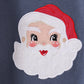 NAVY CHRISTMAS SANTA CLAUS APPLIQUE ROMPER