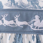 BLUE CHRISTMAS REINDEER EMBROIDERY RUFFLE BUBBLE