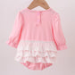 PINK BOW EMBROIDERY RUFFLE BUBBLE