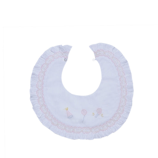 BIB - Smocked Celebration- Birthday pink