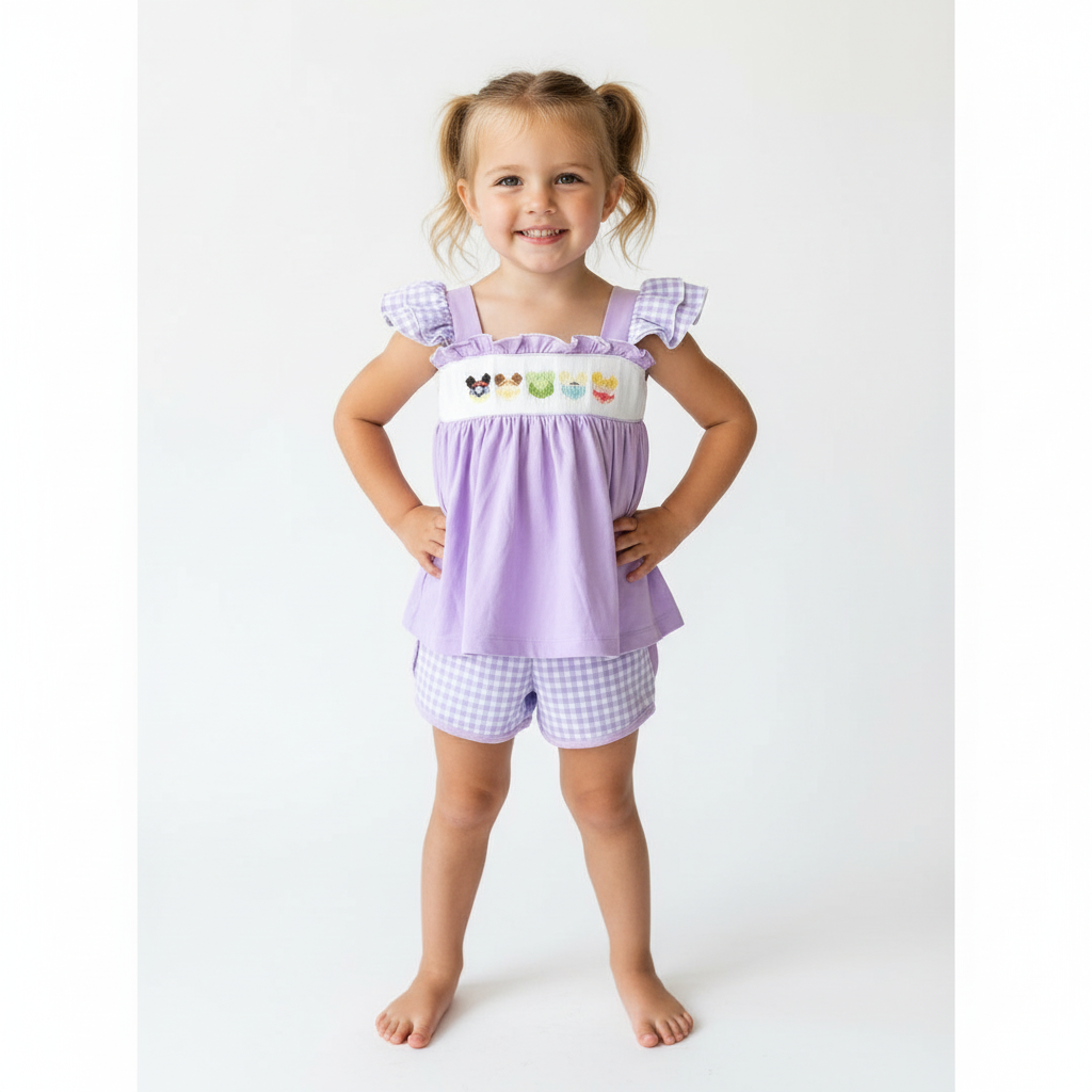 Handsmocked Mouse Princess Short Set