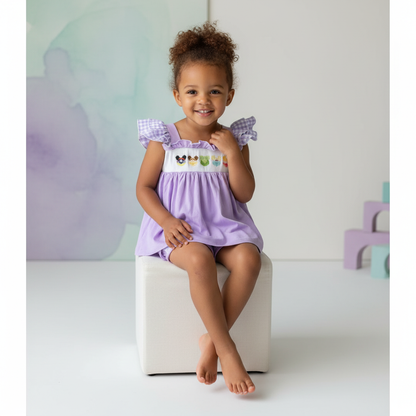 Handsmocked Mouse Princess Short Set