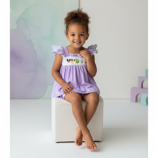 Handsmocked Mouse Princess Short Set