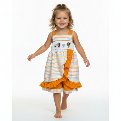 Hand smocked Island  Girls Short set