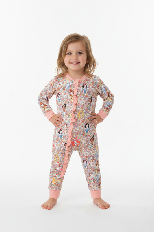 PRINCESS FLORAL PRINT ROMPER