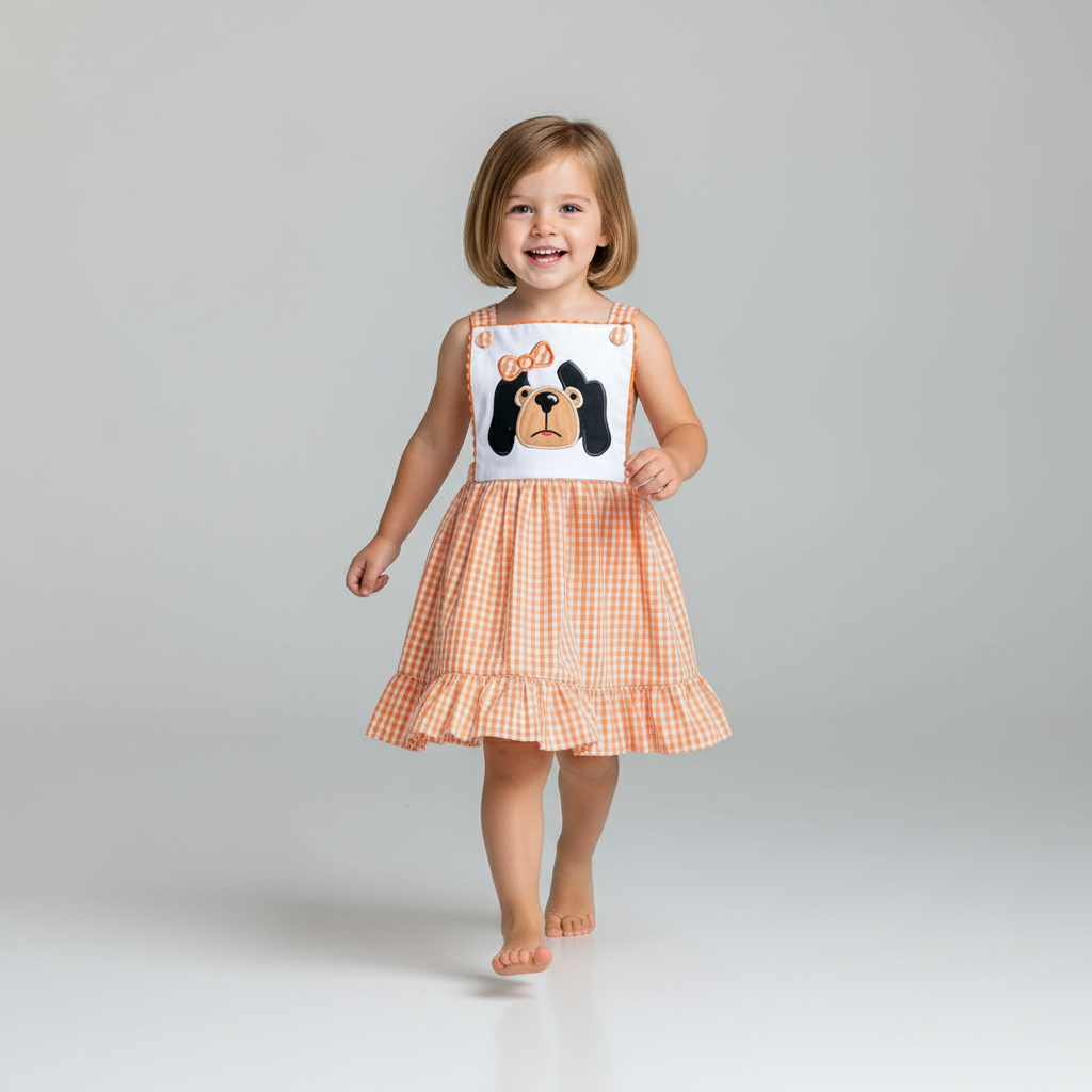 Tennessee Hound Dog Gingham Dress
