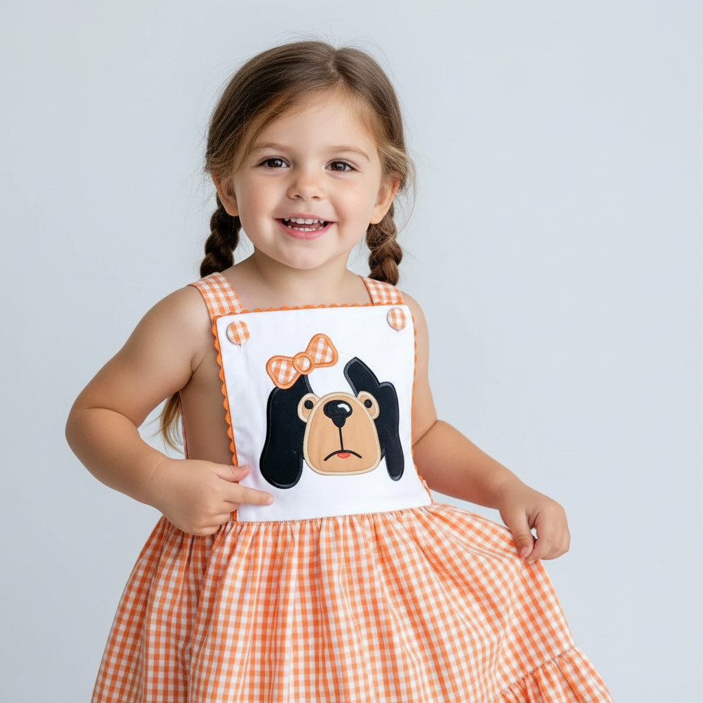 Tennessee Hound Dog Gingham Dress