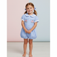 Blue Gingham Smocked  Bubble -Pumpkins