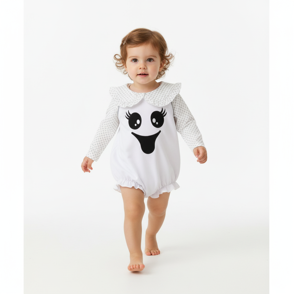 WHITE SPOOKY GHOST GIRL BUBBLE SET