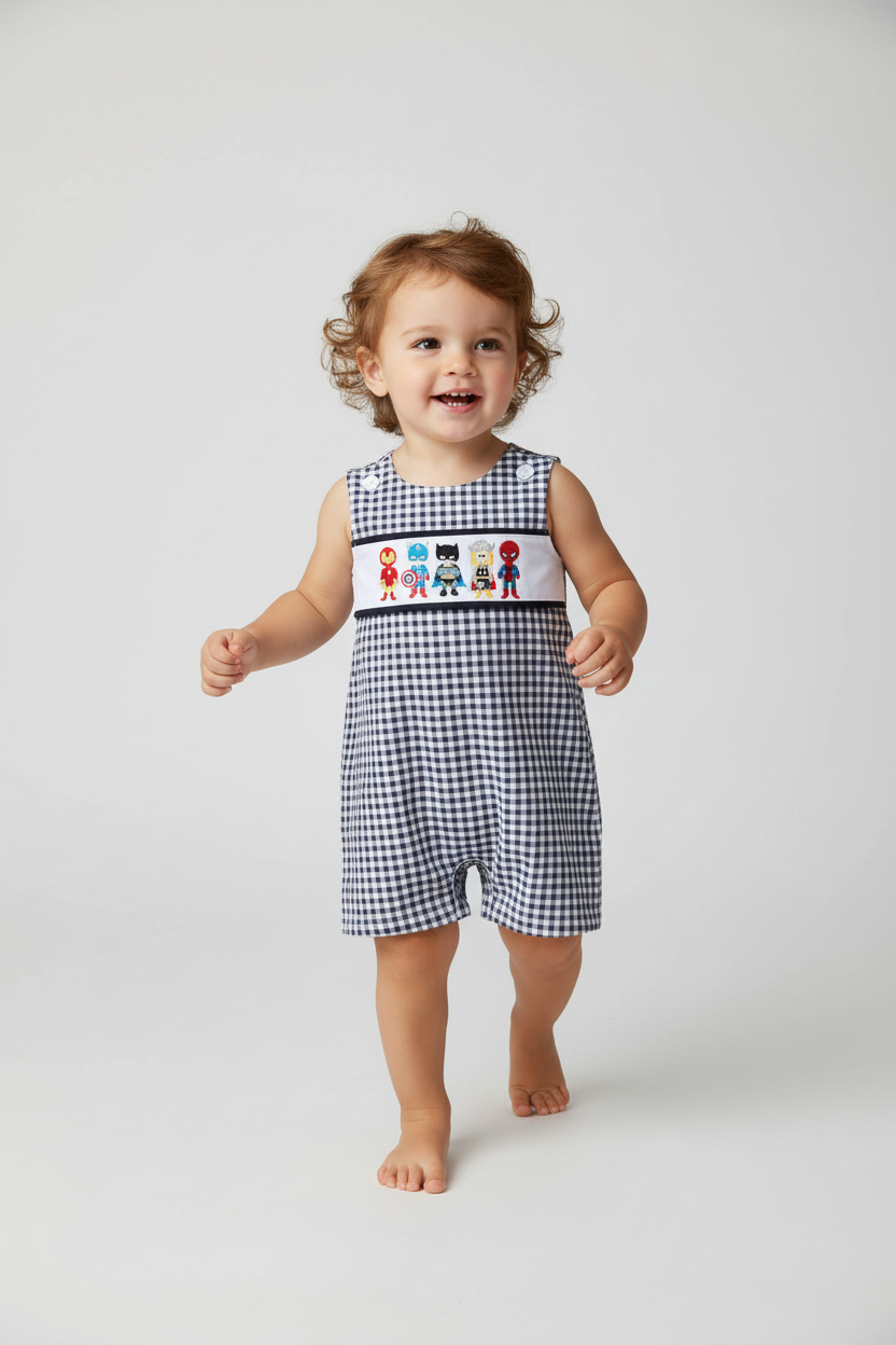 BLUE CHARACTER EMBROIDERY BOY JONJON