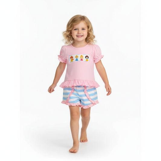 Lovely princess smocked girl set