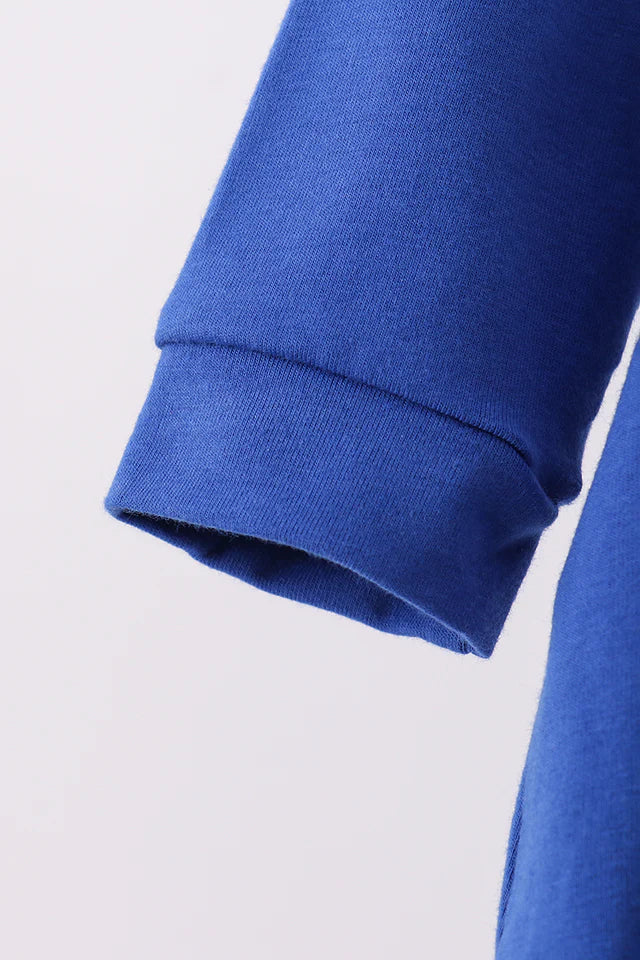 BLUE CHARACTER EMBROIDERY BUBBLE