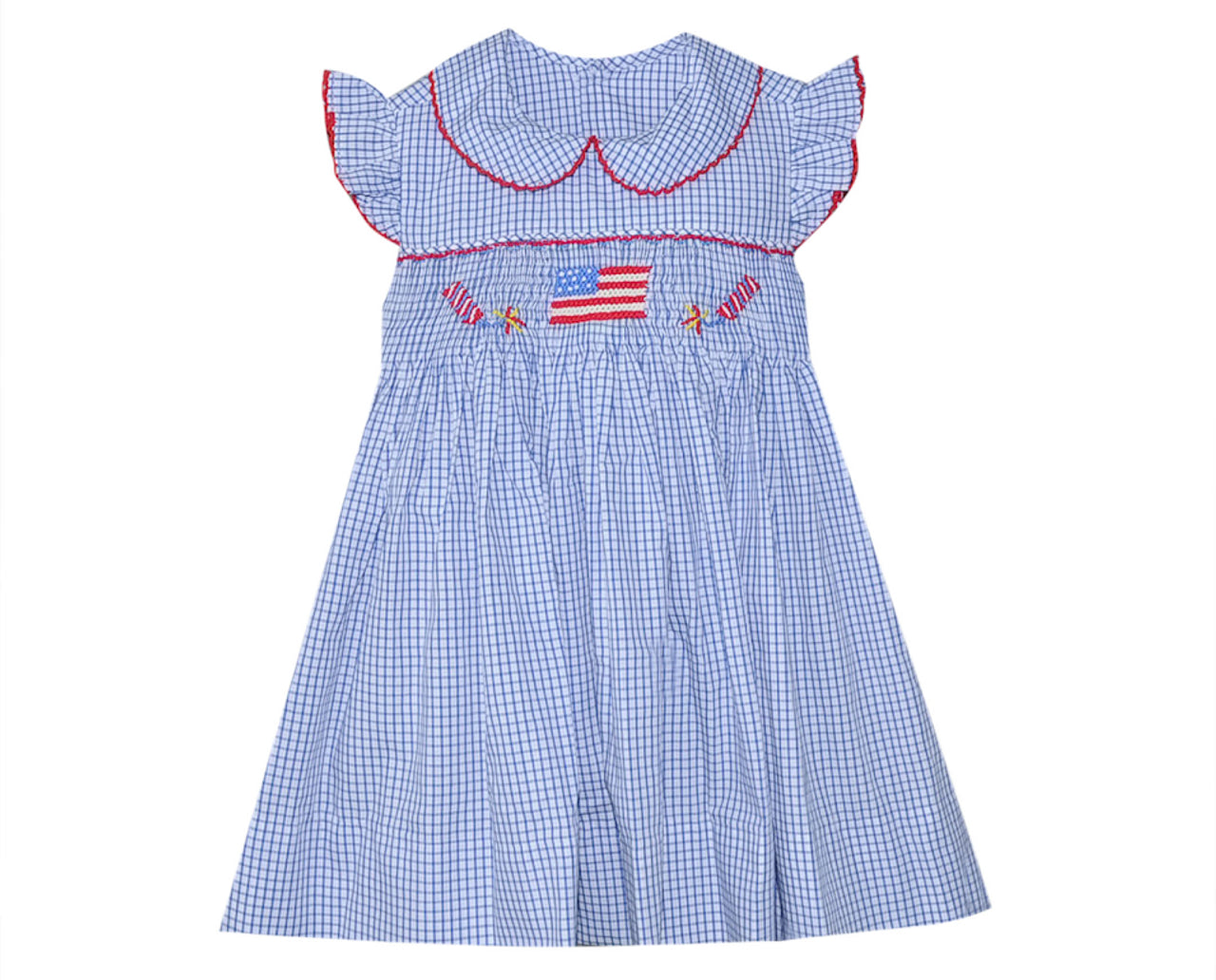 Juliette Dress-Red, White & Blue