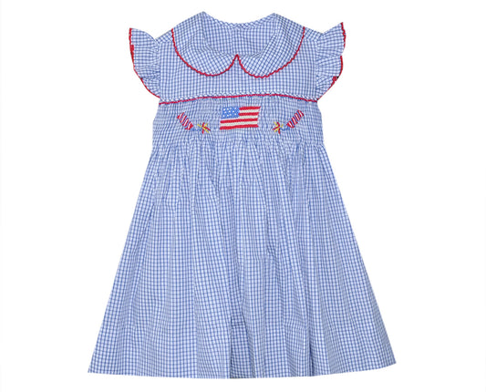 Juliette Dress-Red, White & Blue