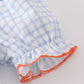 Pumpkin French Knot Plaid Dress