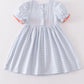 Pumpkin French Knot Plaid Dress