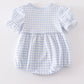 Pumpkin French Knot Plaid Girl Bubble