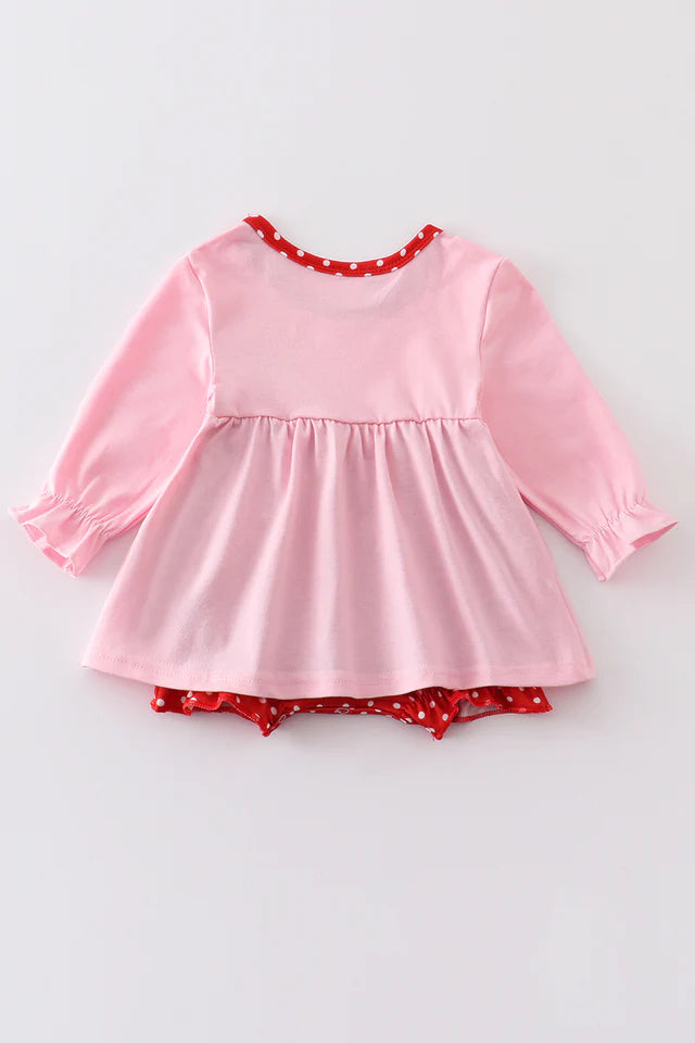 Pink Nutcracker Princess Applique Bubble