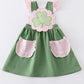 Green Clover Applique Dress