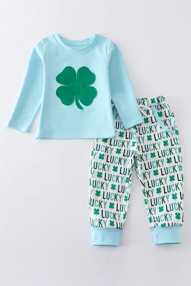 Blue Clover Applique Clover Set