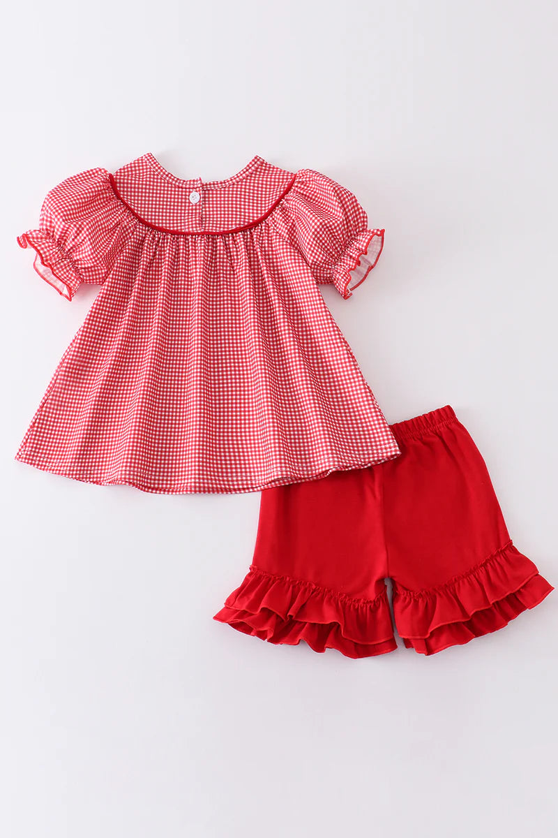 Ohio State Game Day Embroidered Short Set