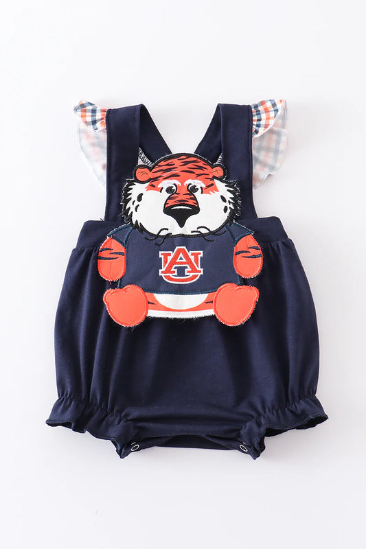 Navy Auburn Tiger Girl Gameday Bubble