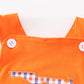 Orange Florida French Knot Ruffle Gameday Bubble