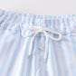 Boys blue and white stripe swim trunks