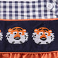 Auburn tiger embroidery plaid 2pc girl swimsuit