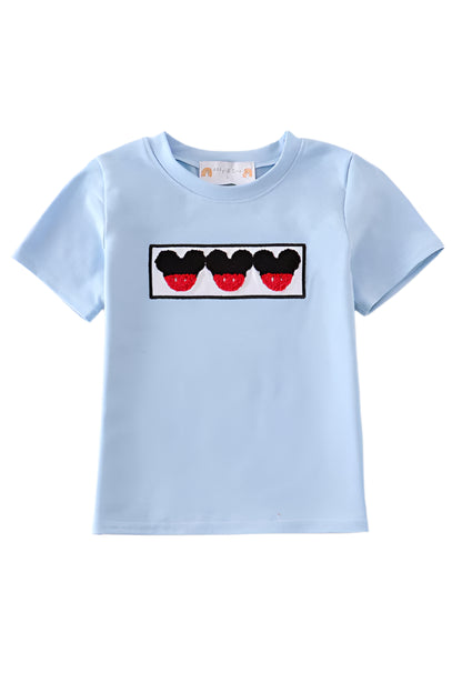 Blue Character French Knot Boys Tee