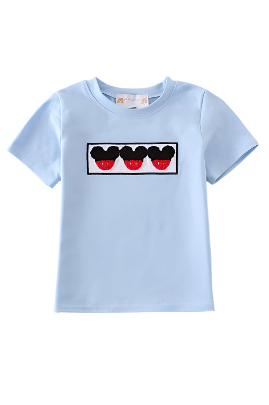 Blue Character French Knot Boys Tee