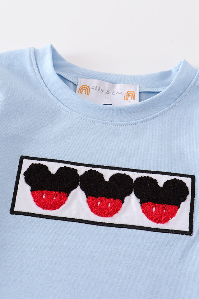 Blue Character French Knot Boys Tee