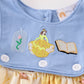 BLUE PRINCESS EMBROIDERY GIRL BUBBLE