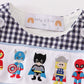 HERO EMBROIDERY BOY BUBBLE-black gingham