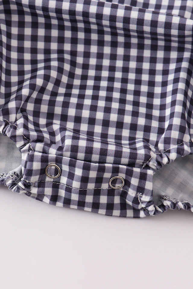 HERO EMBROIDERY BOY BUBBLE-black gingham