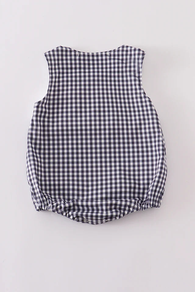 HERO EMBROIDERY BOY BUBBLE-black gingham
