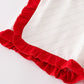 Red fire truck applique girl set