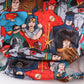Blue  hero character embroidery boy bubble