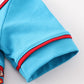 Blue  hero character embroidery boy bubble