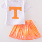 White Tennessee sequin laser skort set