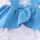 Blue frozen smocked girl bubble