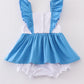 Blue frozen smocked girl bubble