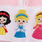 Pink character embroidery girl pullover